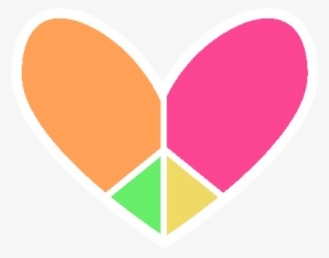 Peace Sign Heart Square Clip Art - Heart Peace Sign #778023