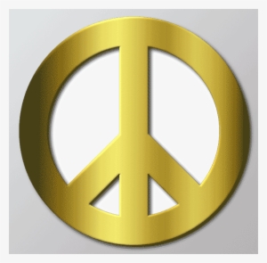 Peace Sign Gold Cool Template Themes On Your Photos - Gold Peace Sign #778025