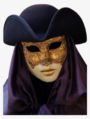 Venice Carnival Costume With Mask And Hat - Mask Venice Carnival Costume #779968