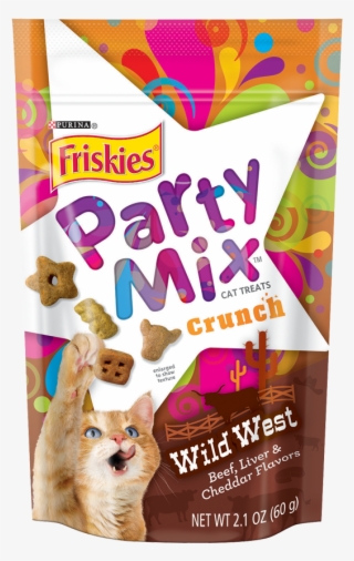 Friskies Party Mix Crunch Wild West Beef, Liver & Cheddar - Party Mix Cat Food #7700227