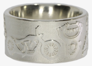 Ring For Bikers 925 Silver - Titanium Ring #7704307
