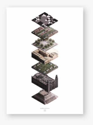 Architectural Collage Ii Architectural - Picture Frame #7704423