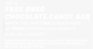 Oreo Chocolate Candy Bar Get A Free Oreo Chocolate - Printing #7704592