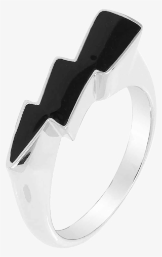 Quantum Cubus Black Enamel & White Gold Plated Sterling #7704705