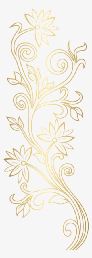 Free Png Download Gold Floral Decoration Clipart Png - Floral Design #7704807