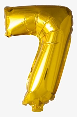 Foilballoon No - - Gold Number 7 Balloon Png #7707261