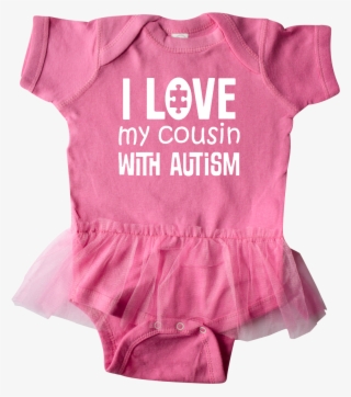 Autism Awareness I Love My Cousin Infant Tutu Bodysuit - Inktastic #7707304
