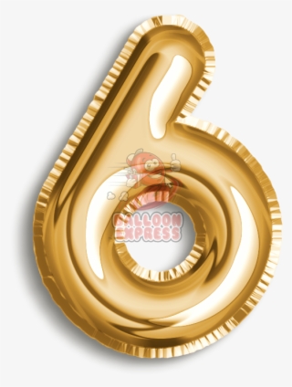 Number 6 Foil - Number 6 Balloon Png #7707409
