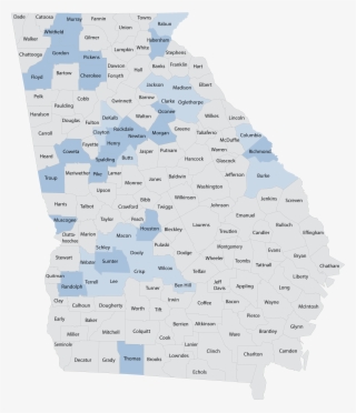 12county Label Vector Georgia Map - Creative Arts #7707654