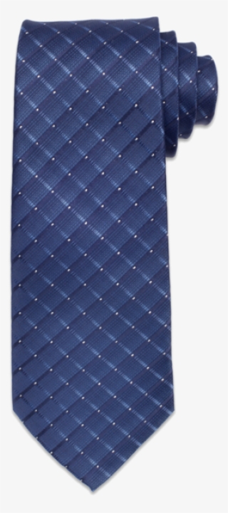 Blue Texture Silk Tie - Plaid #7710946