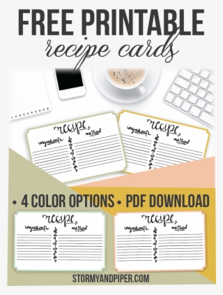 Free Downloadable Recipe Cards - Evan Buday #7713528