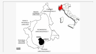 The Study Areas Within The Linguistic Map Of Piedmont, - Map #7713583