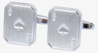 Silver Ace Of Spades Cufflinks - Silver #7716378