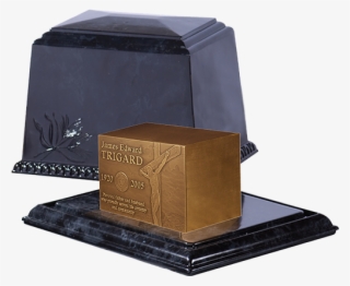 Black Marble With Urn Cremation Urn Vault - Funeral Urn Plaid Urn #7717799