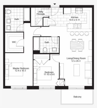 2 Bedrooms Bedrooms - Floor Plan #7718160