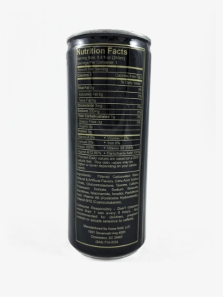 Kona Gold Sugar Free Energy Drink Nutrition Facts - Caffeinated Drink #7719941