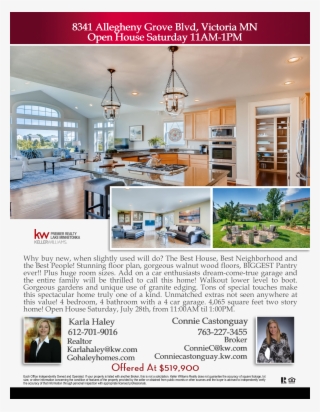 Just Listed And Open House Alert 8341 Allegheny Grove - Interior Design #7720774