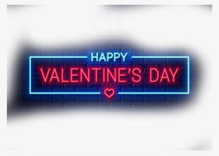 Happy Valentine Day Text Png ➤ Download - Neon Sign #7722447