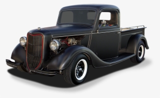 Vintage, Pickup, Truck, White Walls, Black, Hot Rod - Pickup Truck #7722768