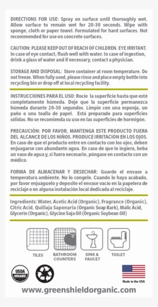 Organic Bathroom Cleaner 946ml - Pioneer #7725799