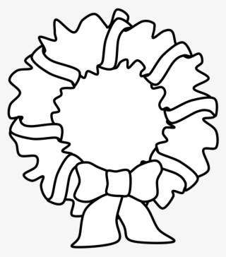 Wreath, Tinsel, Black And White, Png - Phoenicia #7726463