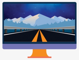 Clipart Free Download Illustrated Celestial Landscape - Self-anchored Suspension Bridge #7726873