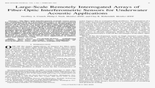 Large Scale Remotely Interrogated Arrays Of Fiber Optic - Document #7727179