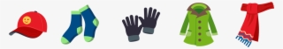 Caps, Socks, Gloves, Coats, And Scarves Are Added In - Illustration #7727382