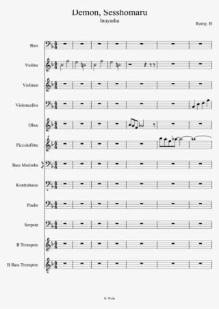 Demon, Sesshomaru Sheet Music For Violin, Voice, Strings, - Document #7727714