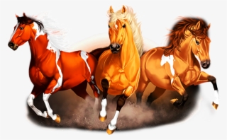 Three Running Horse Pattern Images - Draw A Stampede Of Horses #7728098