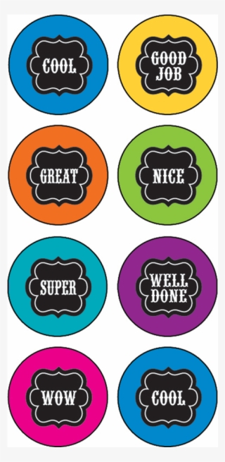 Tcr5626 Chalkboard Brights Mini Stickers Image #7730640