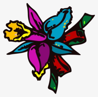 Colored Floral Png Image With Transparent Background - Cartoon Flowers #7732339