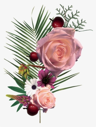 Hand Painted Gestures Diverse Flowers Png Transparent - Garden Roses #7733019