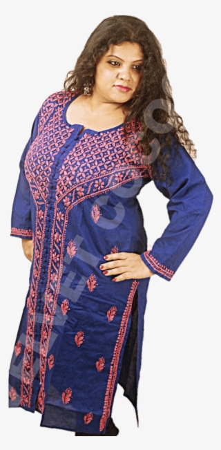 Lucknowi Regular Wear Front Buttoned Kurti - Photo Shoot #7734276