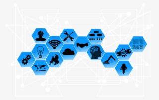 Industry 4, 0, Network, Points, Lines, Interfaces - Fourth Industrial Revolution Drones #7734988