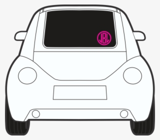 Circle Monogram W/circle Frame Vinyl Decal - Volkswagen New Beetle #7735900