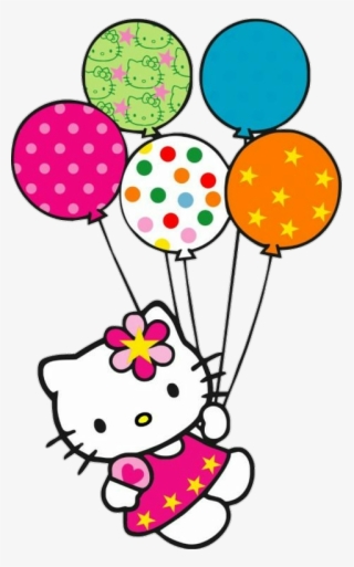 Hello Kitty Holding Balloons #7736051