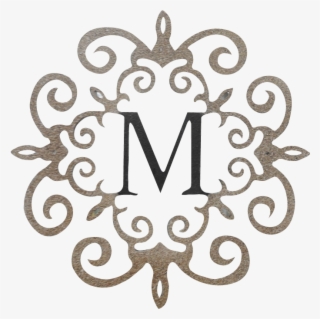 Mtl Monogram M Design 1 Design Example Only - Metal Monogram Wall Art Designs #7736052