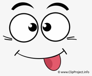 Cartoon Zunge Rausstrecken Clipart Bild Transparent - Cartoon Gesichter #7736556