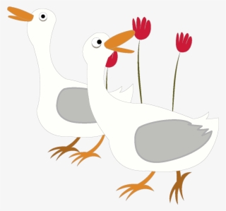 Cartoon Cute White Duck Element - Duck #7738729