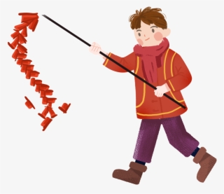 Red Cartoon Festival New Year Elements Png And Psd - Cartoon #7741913