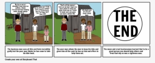 The Parable Of The Greedy Businessman - Cartoon #7742997