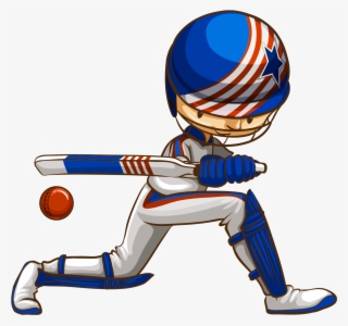 Download - Cartoon Cricket Ball And Bat #7743090