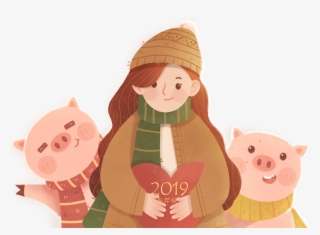 Cartoon Creative 2019 Happy New Year Png And Psd - Cartoon #7743212