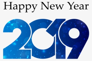 2019 Blue Happy New Year Png #7743567