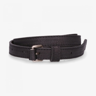 Belt Waxed Grain Leather Black - Strap #7744977