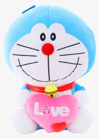 [buy Big Send Small] Doraemon Doll Plush Toy Machine - 哆 啦 A 夢 爱心 #7745613