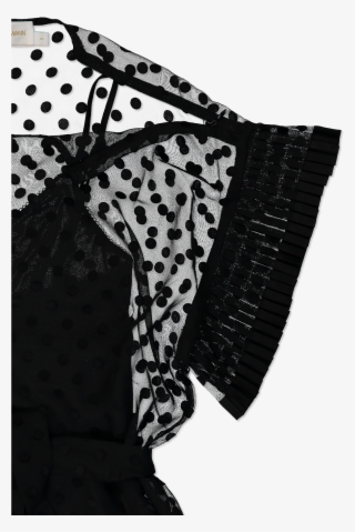 Pleated Tier Smock Dress Black - Polka Dot #7747831