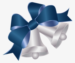 Free Png Christmas Bells Transparent Png - Blue Christmas Ribbon Png #7748223