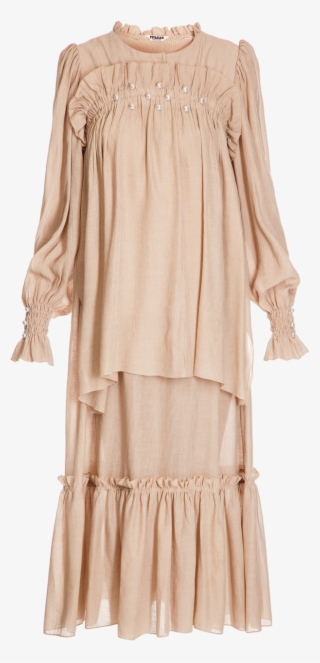 Pearl Detail Smock Dress - Gown #7748311